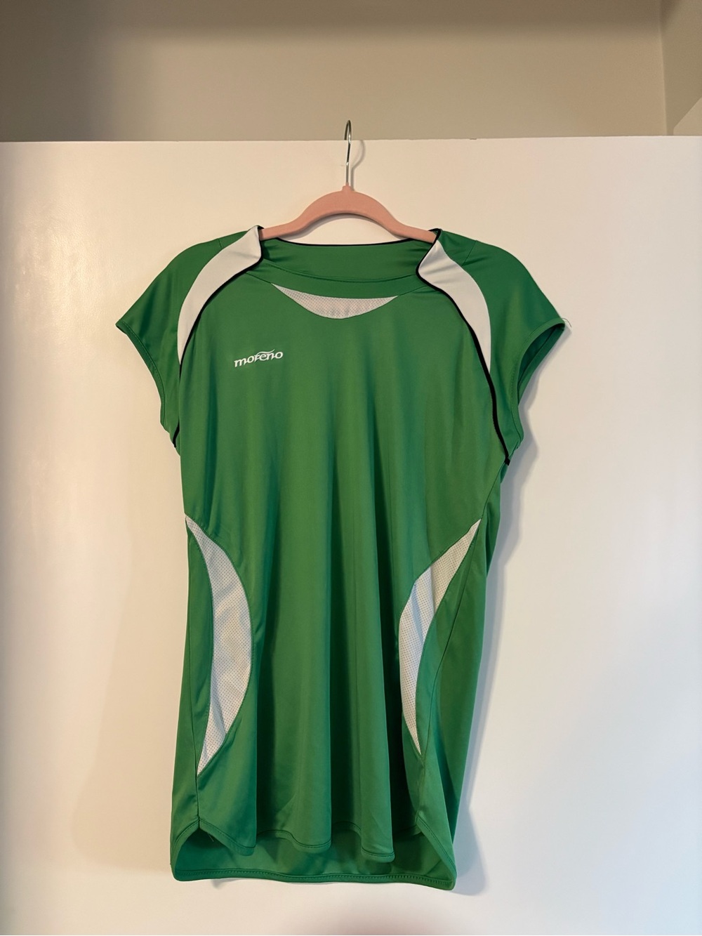 Moreno Green Athletic Dress with White Panels